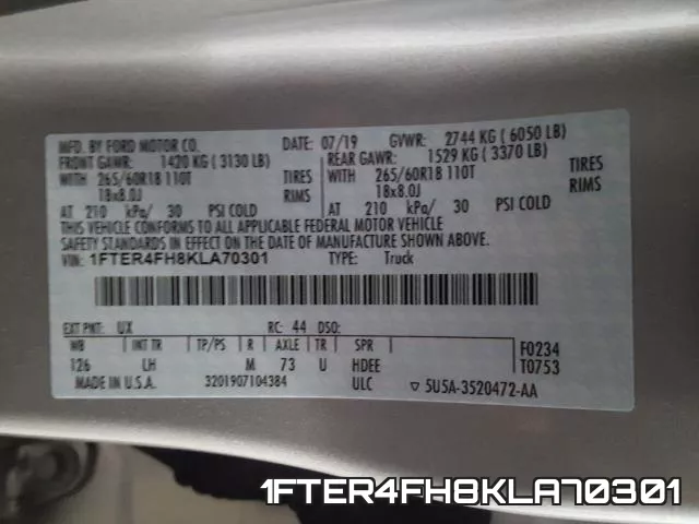 1FTER4FH8KLA70301 фото 2