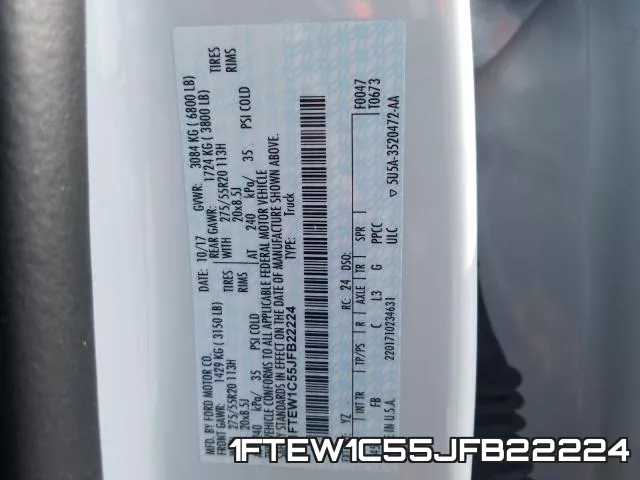 1FTEW1C55JFB22224 фото 2