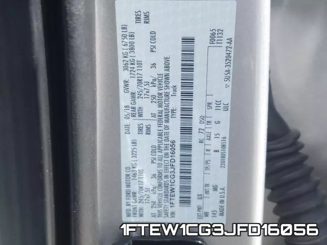 1FTEW1CG3JFD16056 фото 2