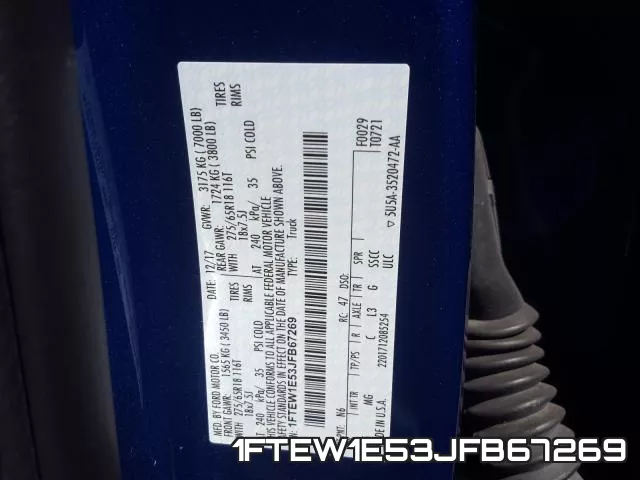 1FTEW1E53JFB67269 фото 2
