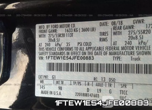 1FTEW1E54JFE00883 фото 10