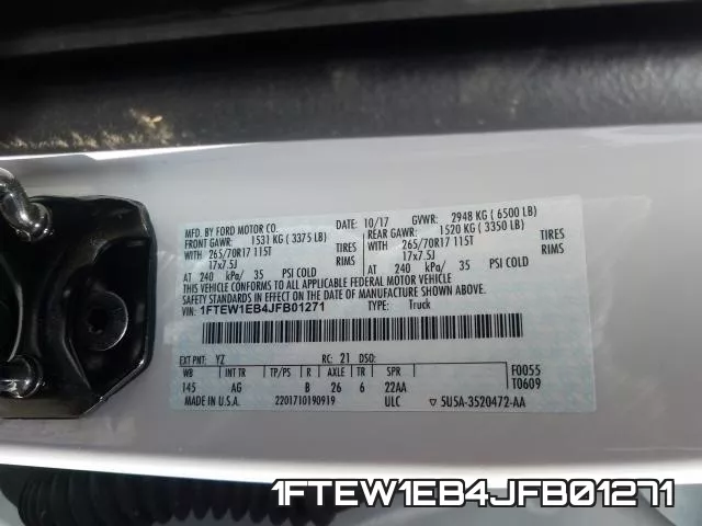 1FTEW1EB4JFB01271 фото 2