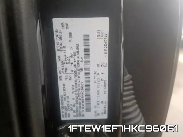1FTEW1EF7HKC96061 фото 2