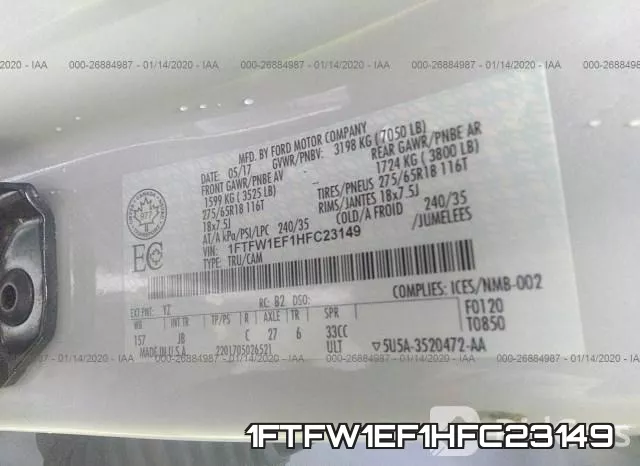 1FTFW1EF1HFC23149 фото 10