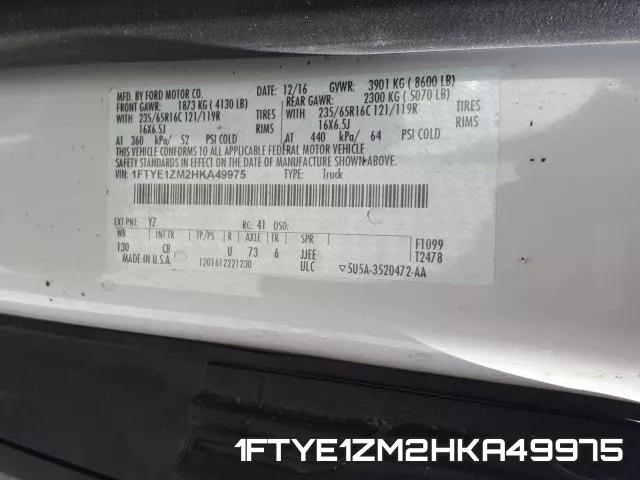 1FTYE1ZM2HKA49975 фото 2