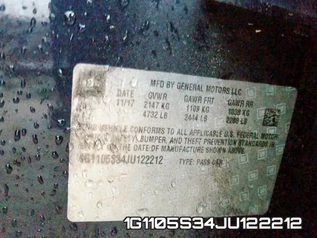 1G1105S34JU122212 фото 2