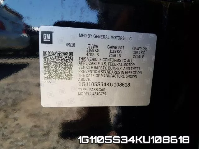 1G1105S34KU108618 фото 2