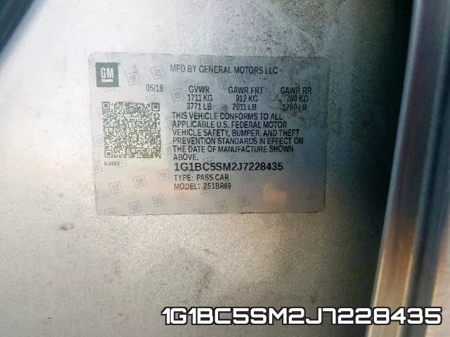 1G1BC5SM2J7228435 фото 2