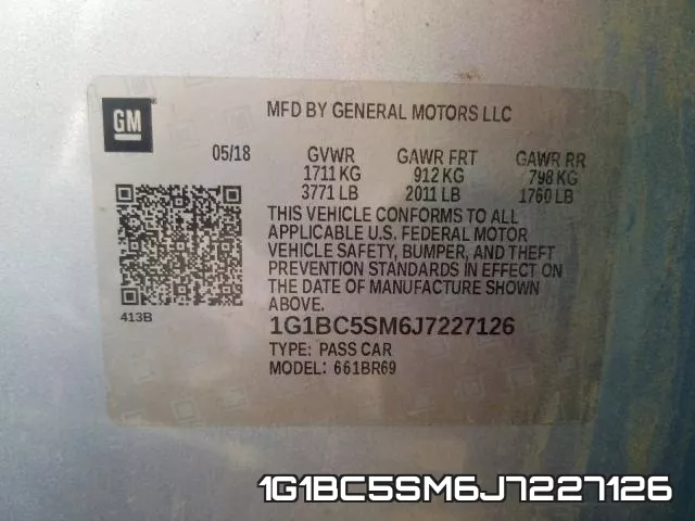 1G1BC5SM6J7227126 фото 2
