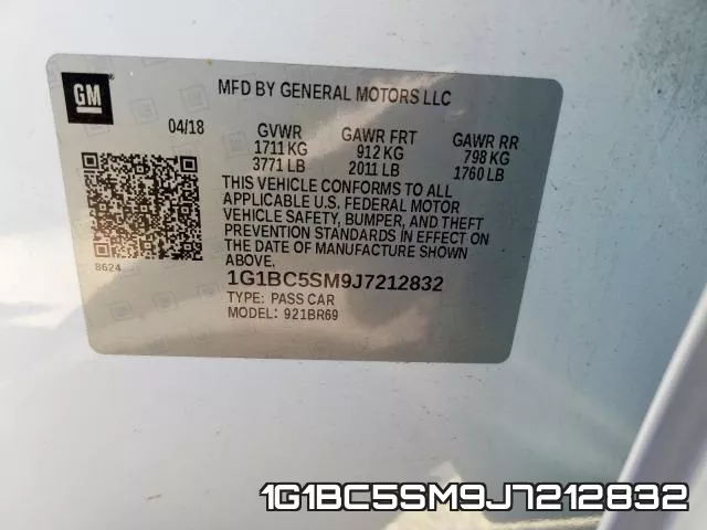 1G1BC5SM9J7212832 фото 2