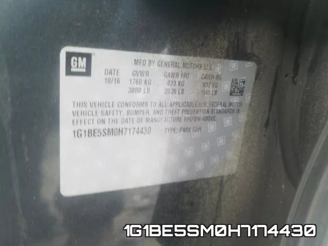 1G1BE5SM0H7174430 фото 2