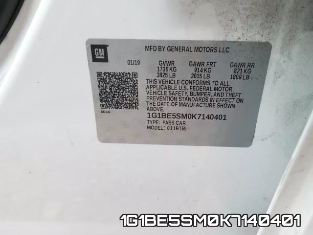 1G1BE5SM0K7140401 фото 2