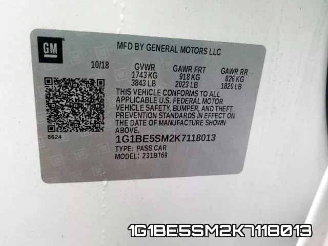 1G1BE5SM2K7118013 фото 2