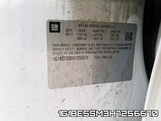 1G1BE5SM3H7256670 фото 2