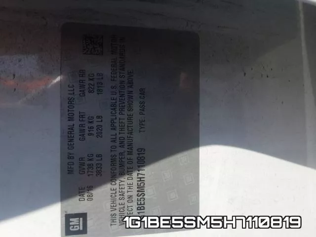 1G1BE5SM5H7110819 фото 2
