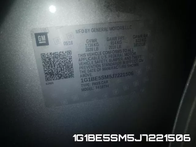 1G1BE5SM5J7221506 фото 2