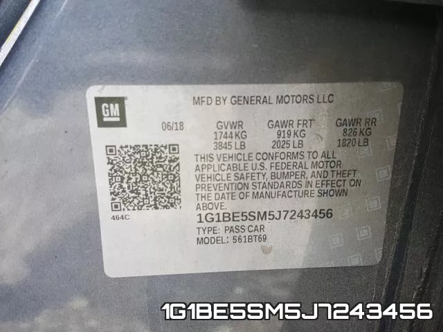 1G1BE5SM5J7243456 фото 2