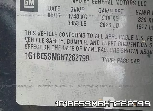 1G1BE5SM6H7262799 фото 10