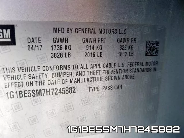 1G1BE5SM7H7245882 фото 2