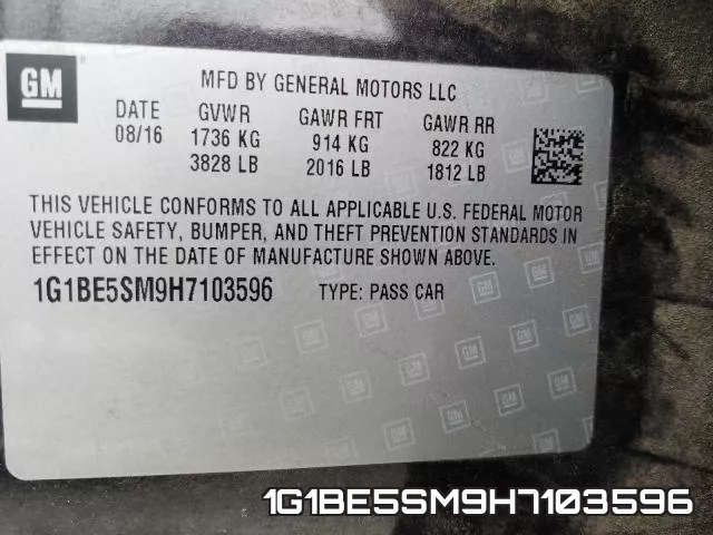 1G1BE5SM9H7103596 фото 2