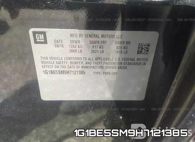 1G1BE5SM9H7121385 фото 10
