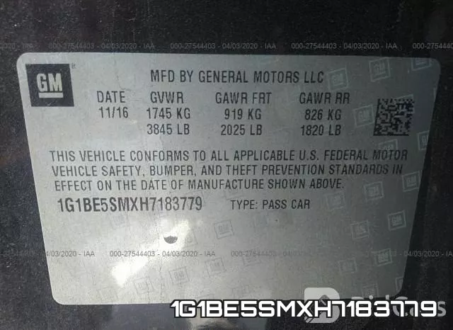 1G1BE5SMXH7183779 фото 10