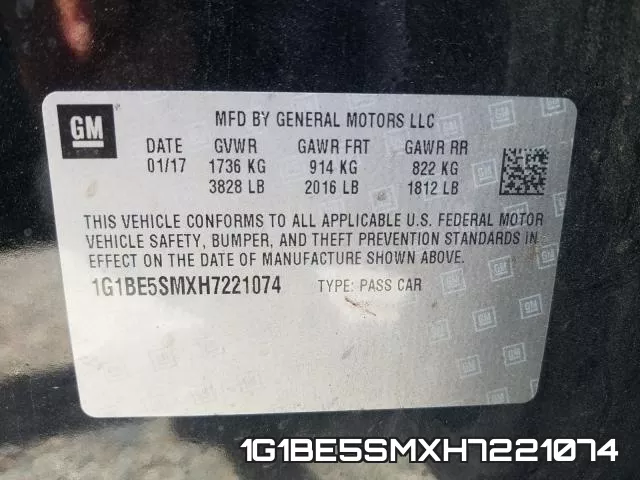 1G1BE5SMXH7221074 фото 2