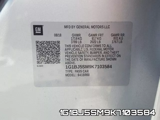 1G1BJ5SM9K7103584 фото 2