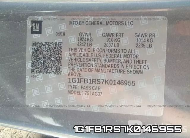 1G1FB1RS7K0146955 фото 10