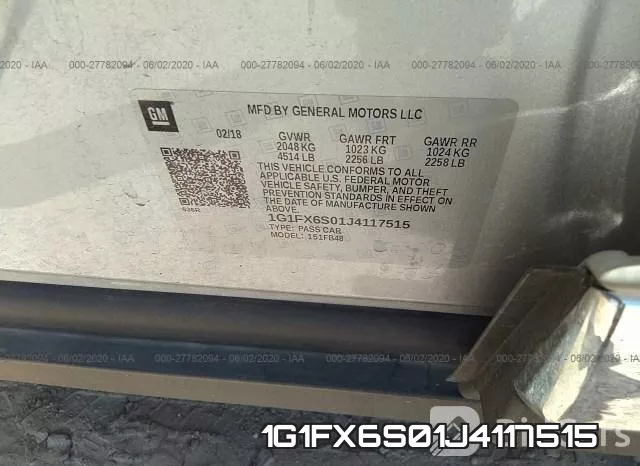 1G1FX6S01J4117515 фото 10