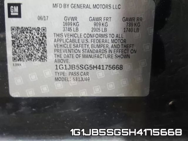 1G1JB5SG5H4175668 фото 2