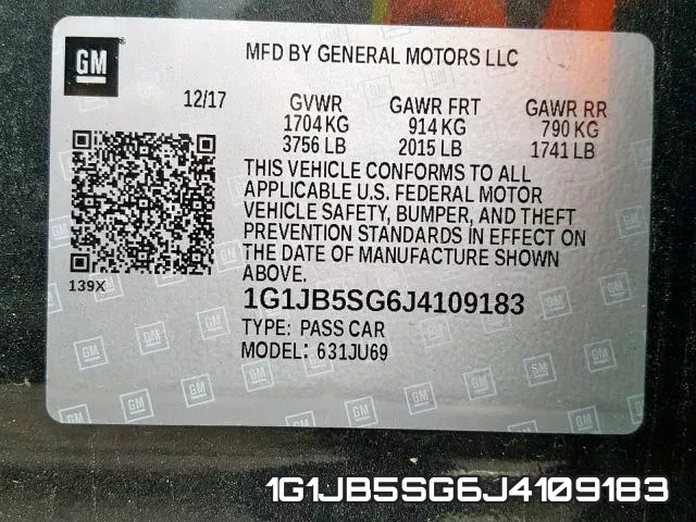 1G1JB5SG6J4109183 фото 2