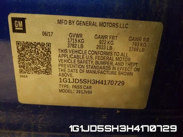 1G1JD5SH3H4170729 фото 2