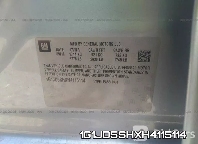 1G1JD5SHXH4115114 фото 10