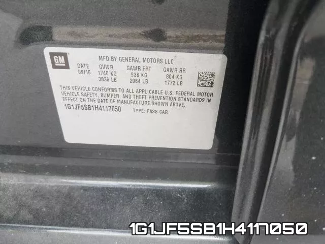 1G1JF5SB1H4117050 фото 2