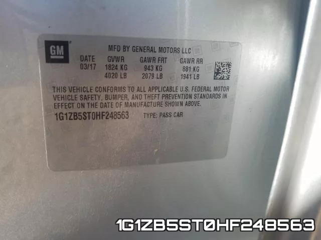 1G1ZB5ST0HF248563 фото 2