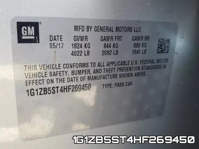 1G1ZB5ST4HF269450 фото 2