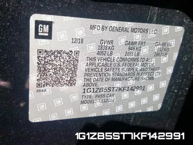 1G1ZB5ST7KF142991 фото 2