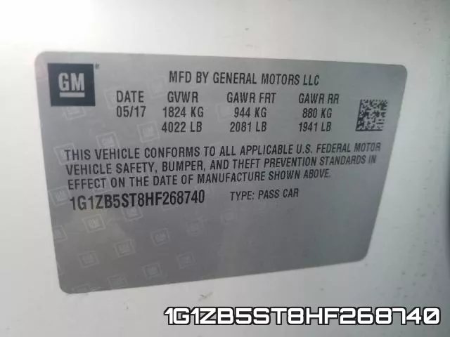1G1ZB5ST8HF268740 фото 2