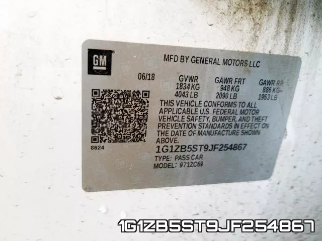 1G1ZB5ST9JF254867 фото 2
