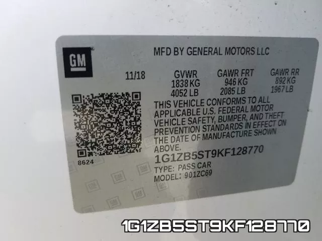 1G1ZB5ST9KF128770 фото 2