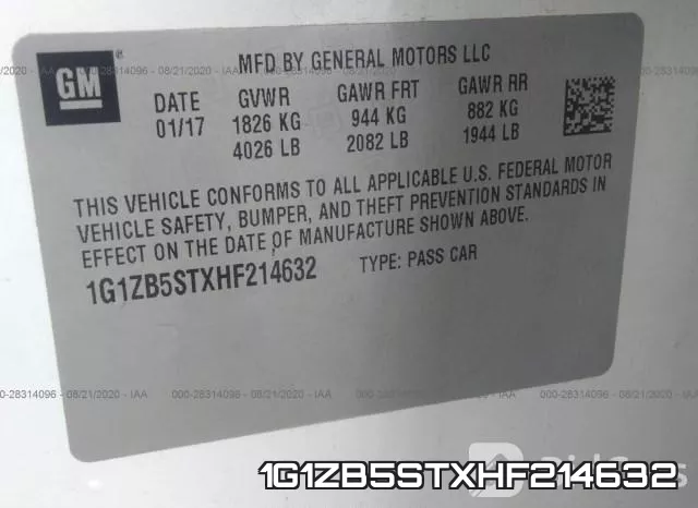 1G1ZB5STXHF214632 фото 10
