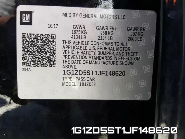 1G1ZD5ST1JF148620 фото 2