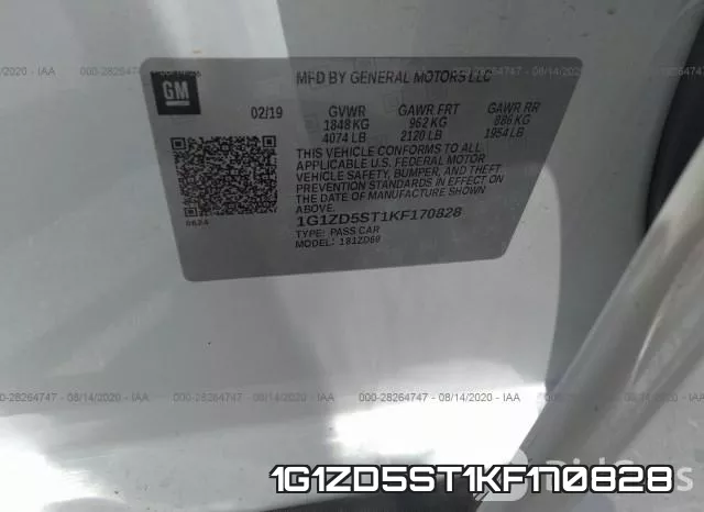 1G1ZD5ST1KF170828 фото 10