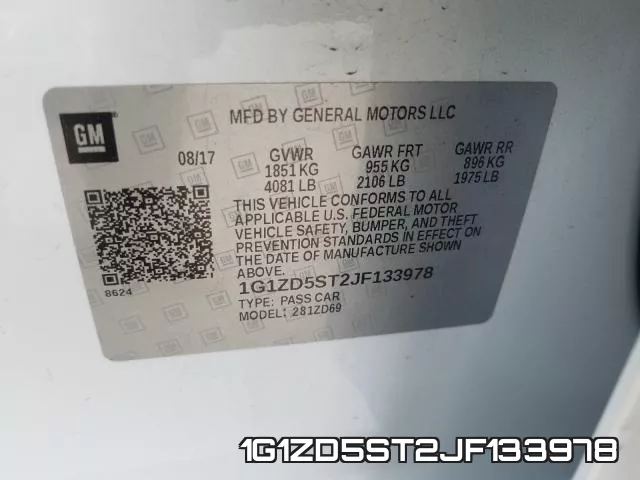 1G1ZD5ST2JF133978 фото 2