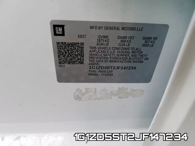 1G1ZD5ST2JF147234 фото 2