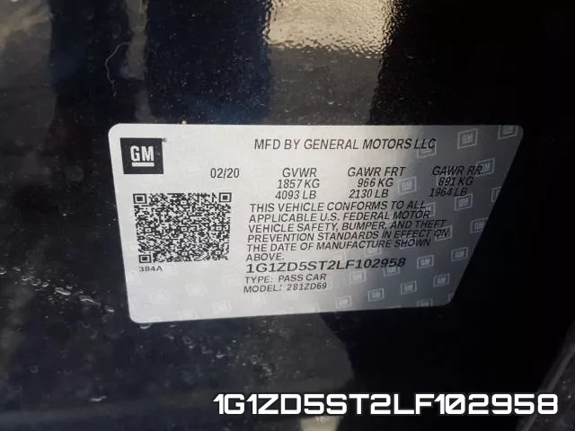 1G1ZD5ST2LF102958 фото 2