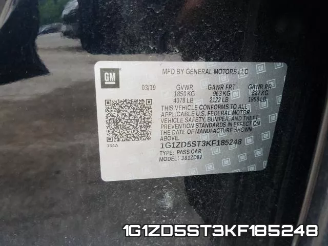 1G1ZD5ST3KF185248 фото 2