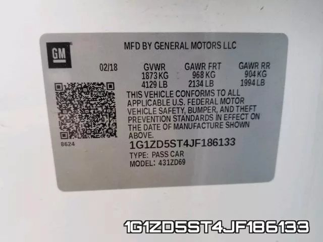 1G1ZD5ST4JF186133 фото 2