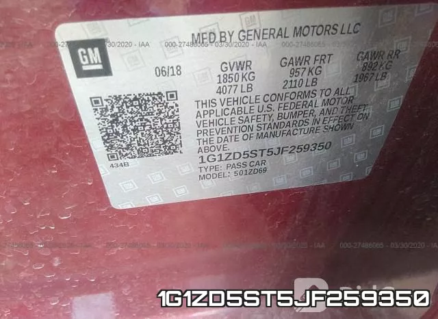 1G1ZD5ST5JF259350 фото 10